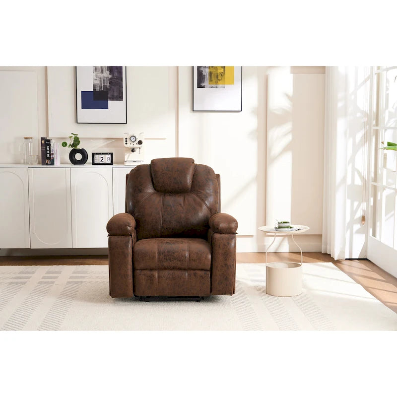 Fauteuil inclinable releveur électrique avec massage et chauffage pour personnes âgées