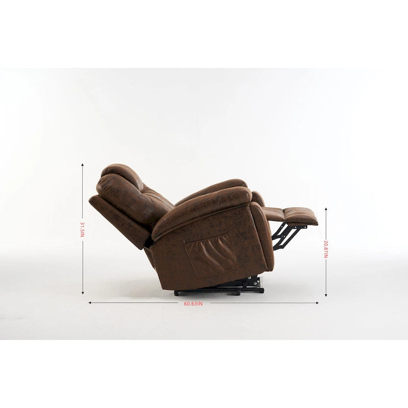 Fauteuil inclinable releveur électrique avec massage et chauffage pour personnes âgées