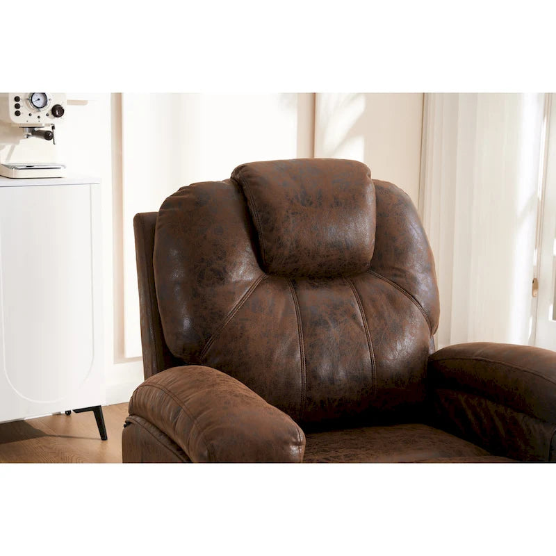 Fauteuil inclinable releveur électrique avec massage et chauffage pour personnes âgées
