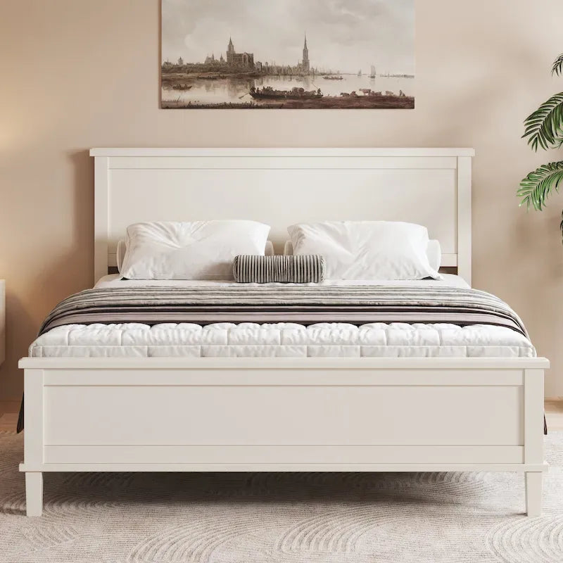 Lit plateforme en bois style milieu de siècle
