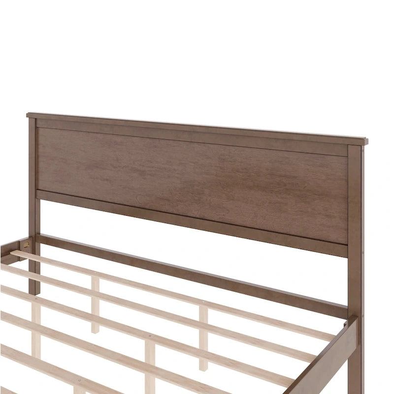 Lit plateforme en bois style milieu de siècle