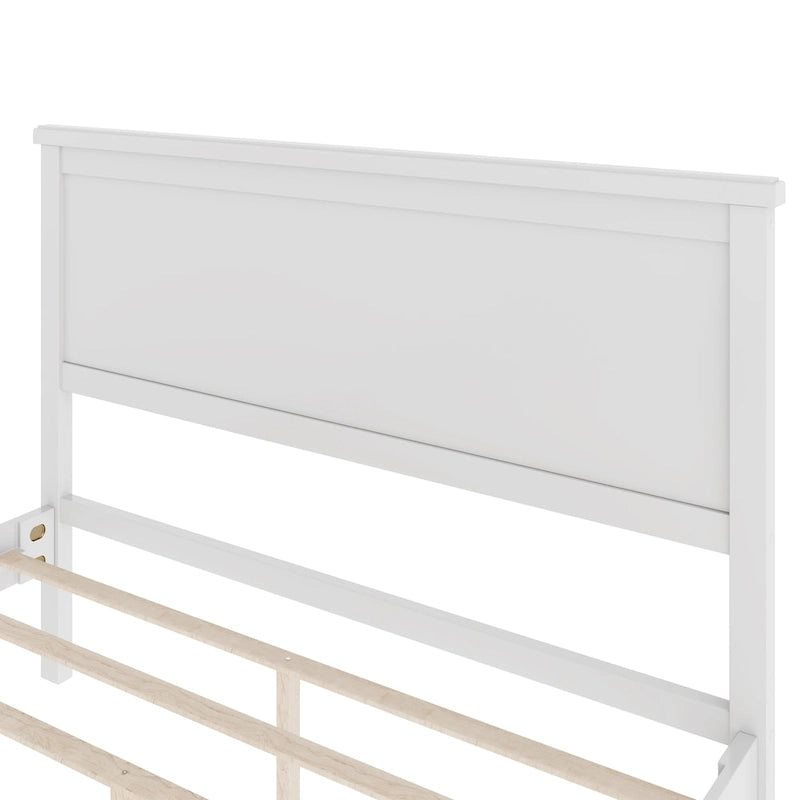 Lit plateforme en bois style milieu de siècle