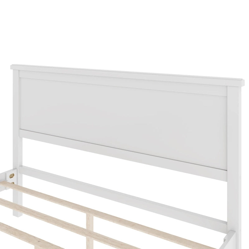 Lit plateforme en bois style milieu de siècle