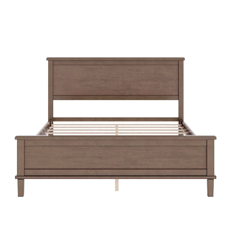 Lit plateforme en bois style milieu de siècle