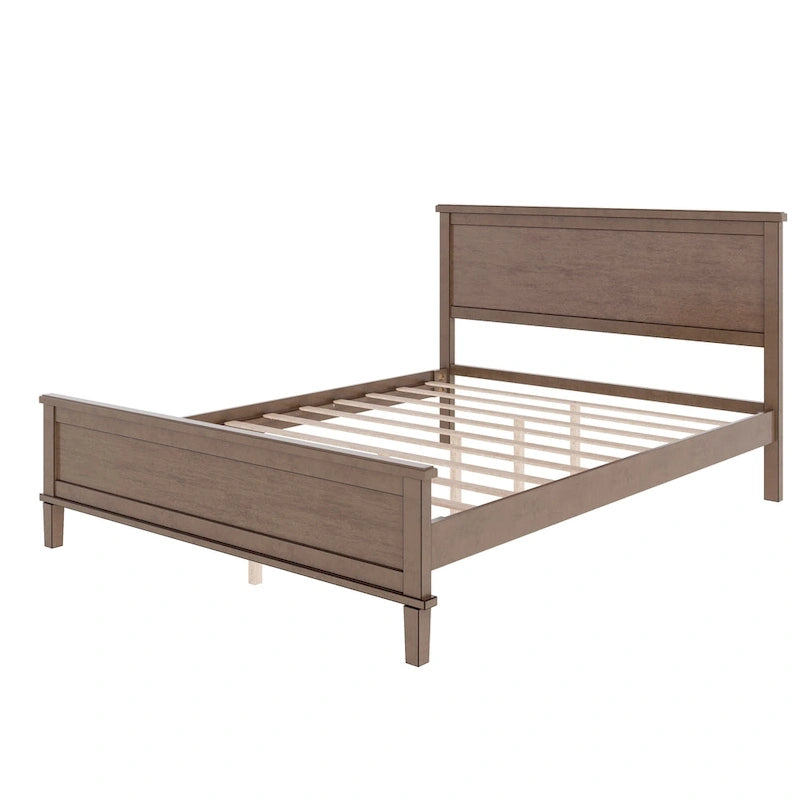 Lit plateforme en bois style milieu de siècle