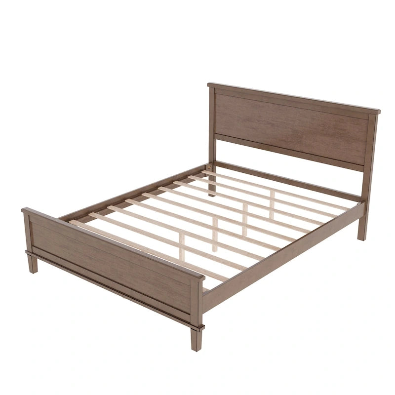 Lit plateforme en bois style milieu de siècle