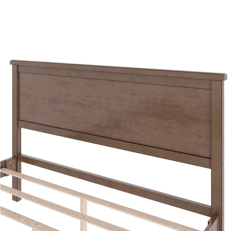 Lit plateforme en bois style milieu de siècle
