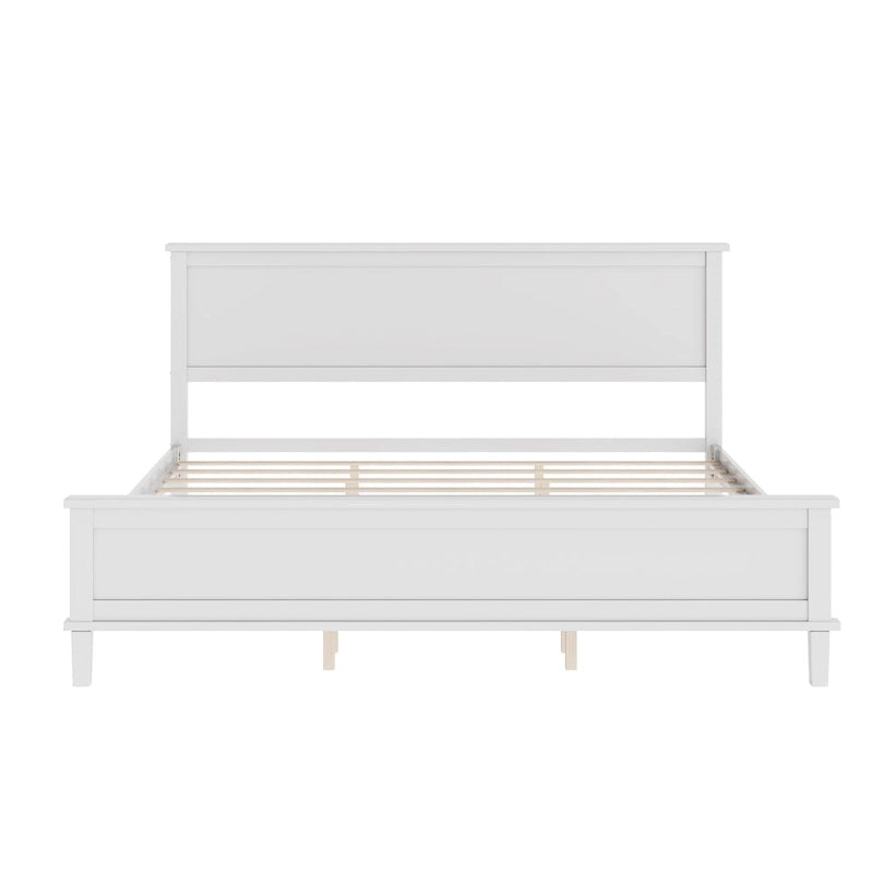 Lit plateforme en bois style milieu de siècle