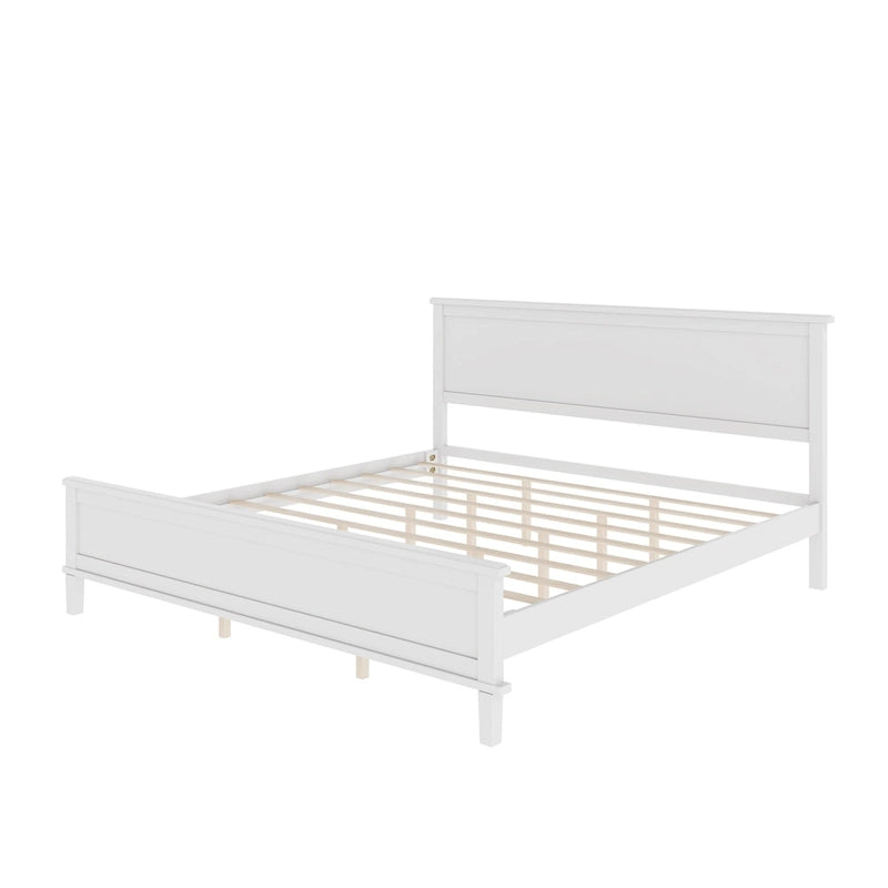 Lit plateforme en bois style milieu de siècle