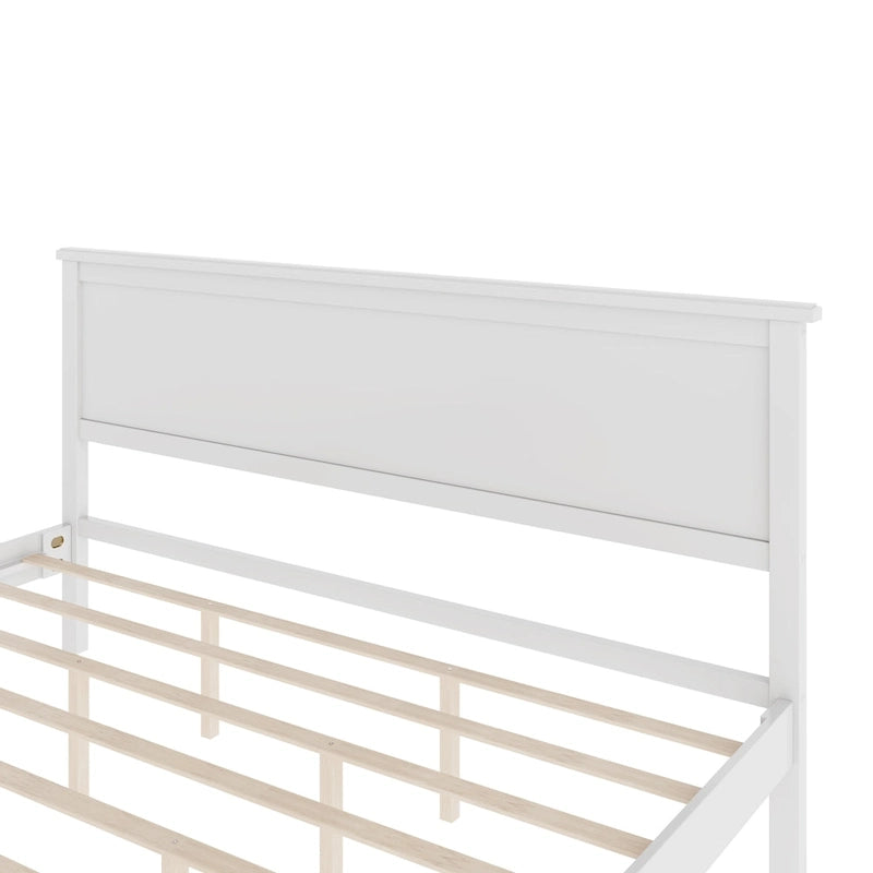 Lit plateforme en bois style milieu de siècle
