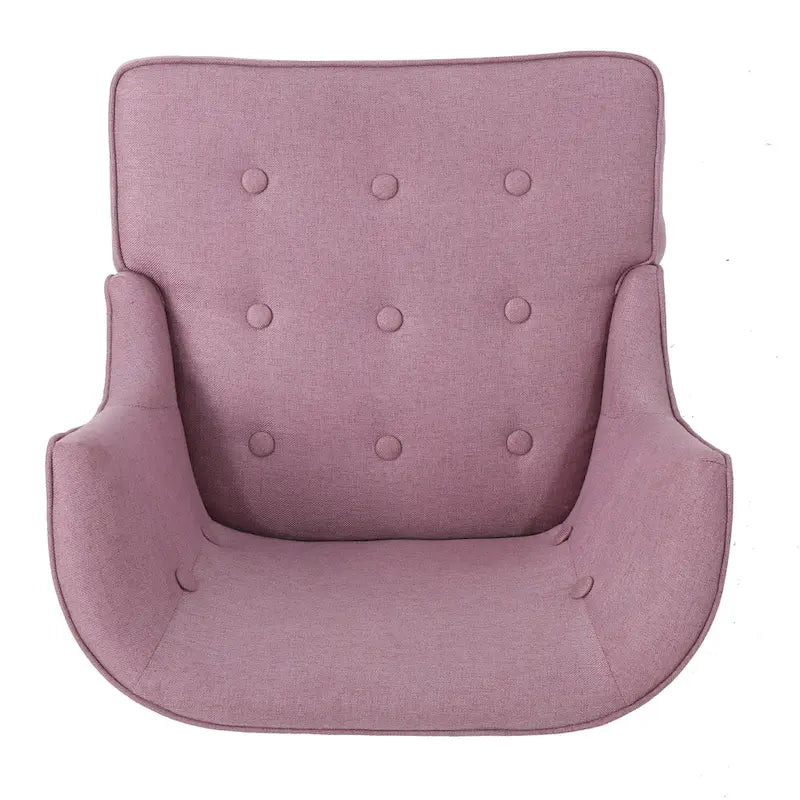 Fauteuil d'appoint moderne violet lavande avec capitonnage gaufré à boutons