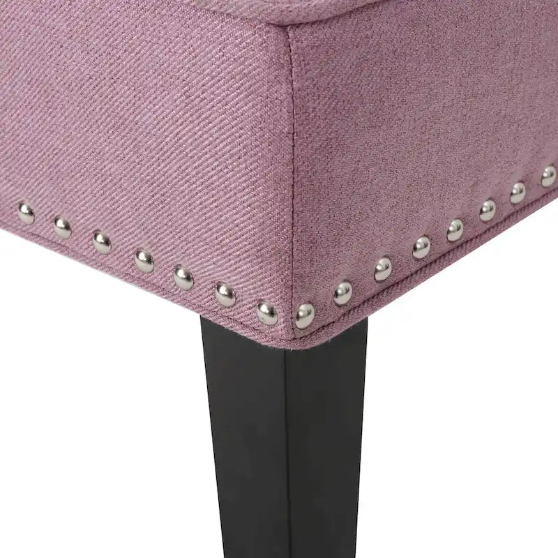 Fauteuil d'appoint moderne violet lavande avec capitonnage gaufré à boutons