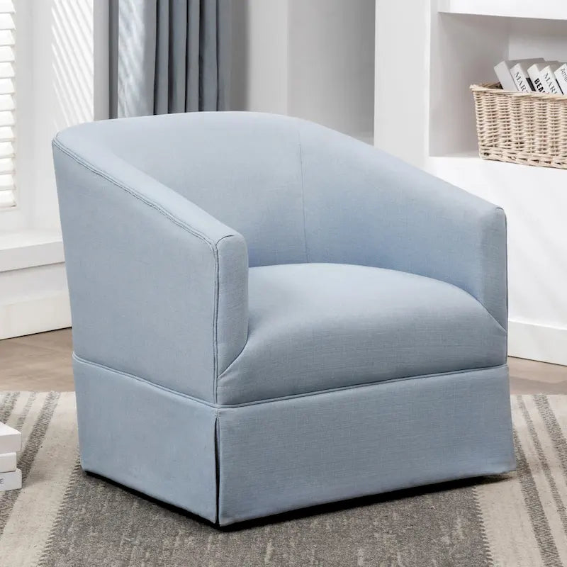 Fauteuil pivotant d'appoint en tissu à jupe