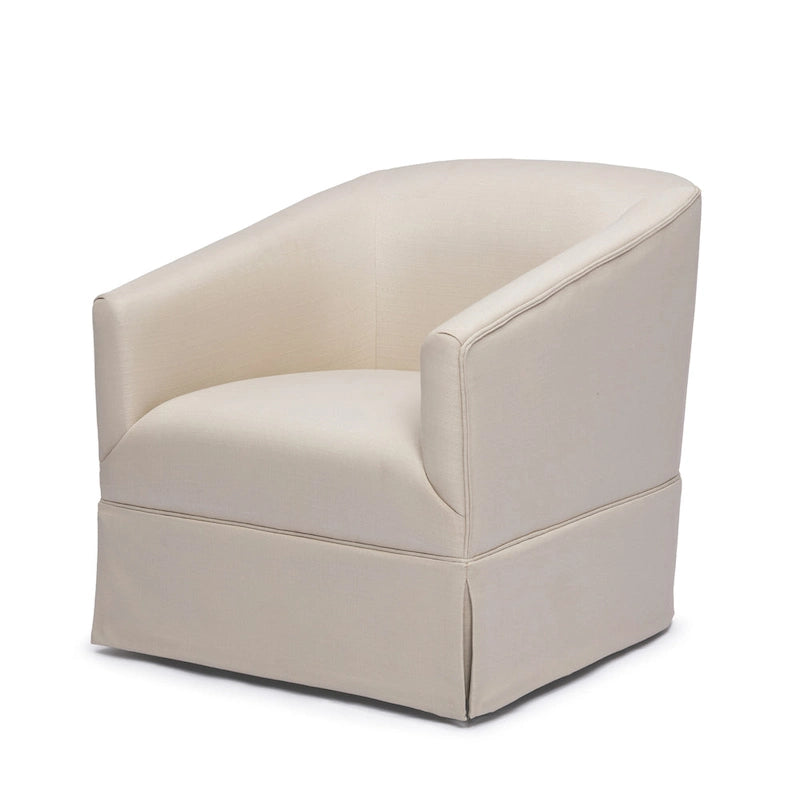Fauteuil pivotant d'appoint en tissu à jupe