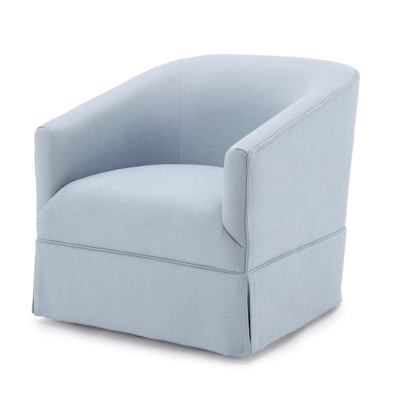 Fauteuil pivotant d'appoint en tissu à jupe
