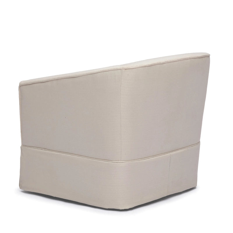 Fauteuil pivotant d'appoint en tissu à jupe