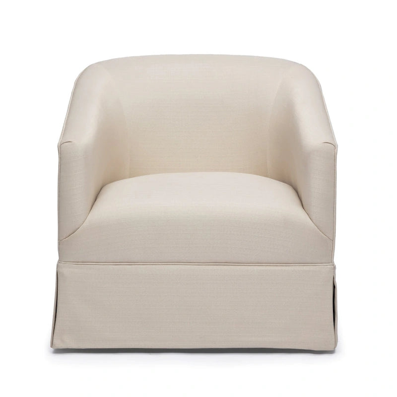 Fauteuil pivotant d'appoint en tissu à jupe