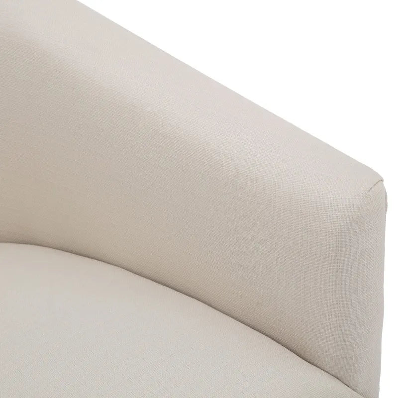 Fauteuil pivotant d'appoint en tissu à jupe