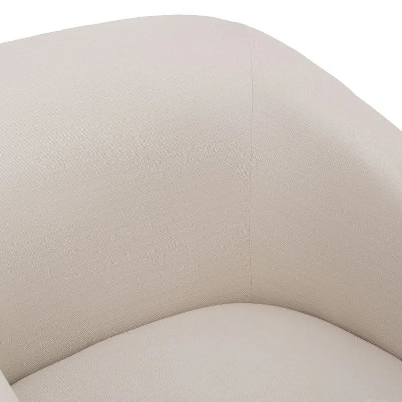 Fauteuil pivotant d'appoint en tissu à jupe