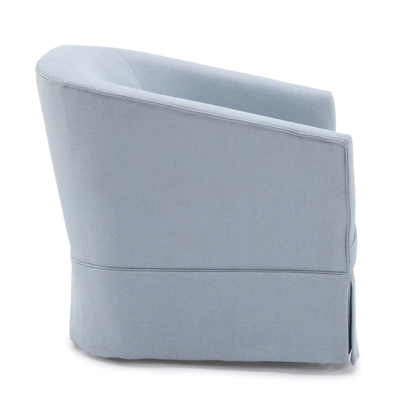 Fauteuil pivotant d'appoint en tissu à jupe