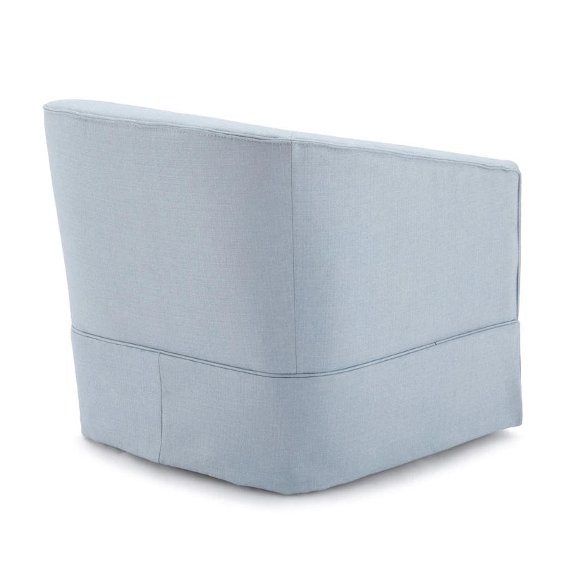 Fauteuil pivotant d'appoint en tissu à jupe