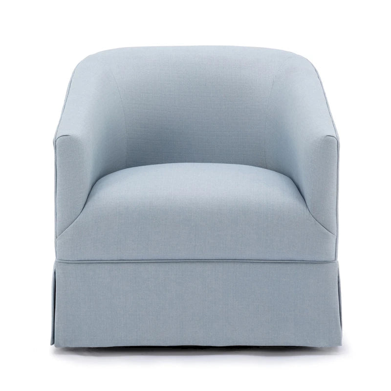 Fauteuil pivotant d'appoint en tissu à jupe