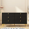 Commode Commode moderne pour chambre à coucher, Buffet double 6 tiroirs