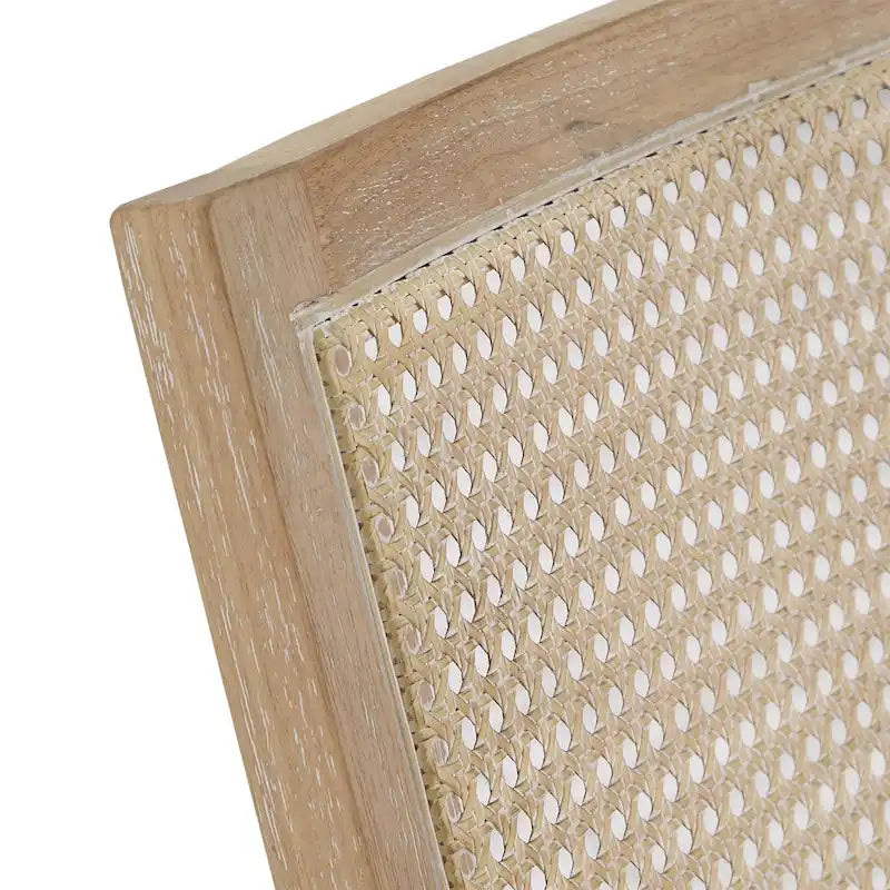 Fauteuil d'appoint en rotin et tissu au fini naturel