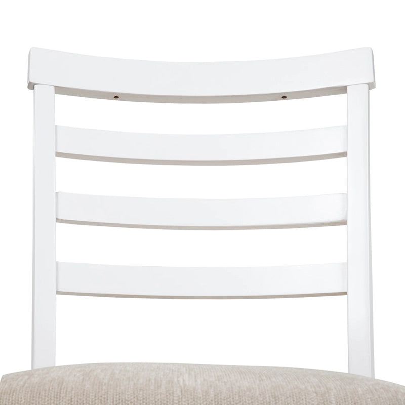 Chaises de comptoir en bois blanc style ferme