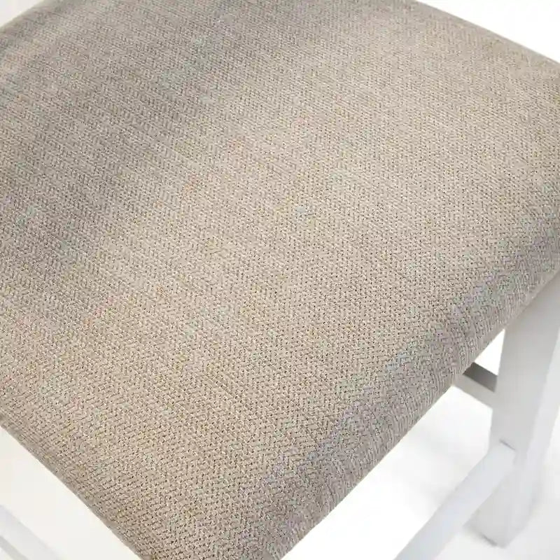 Chaises de comptoir en bois blanc style ferme