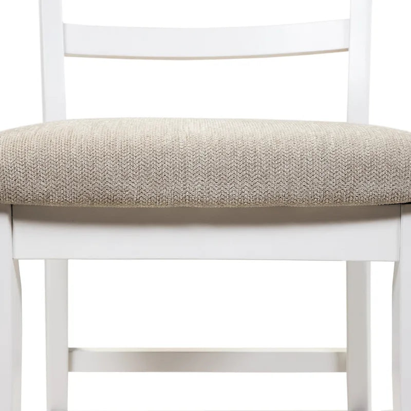 Chaises de comptoir en bois blanc style ferme