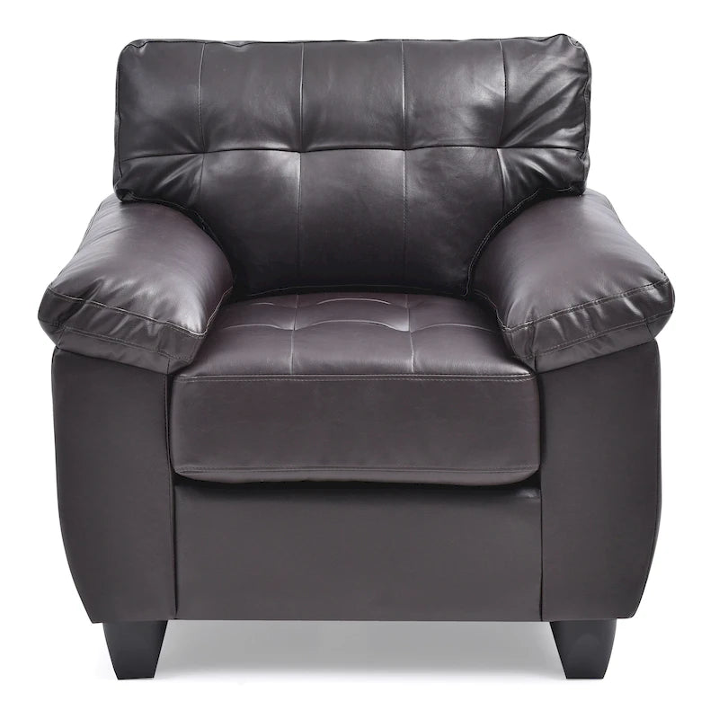 Chaise en similicuir de style contemporain