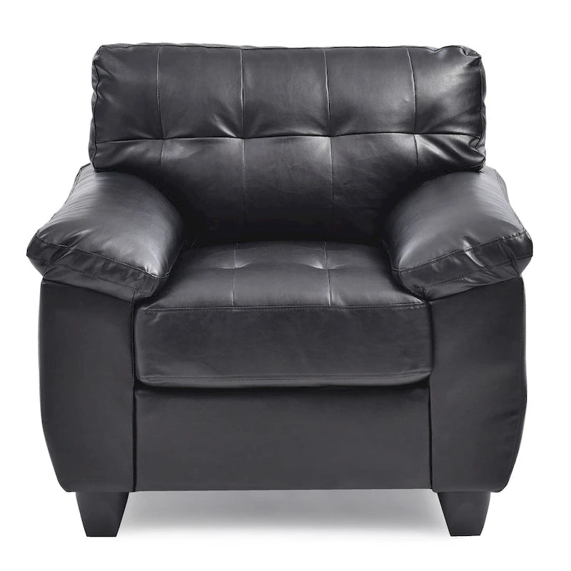 Chaise en similicuir de style contemporain