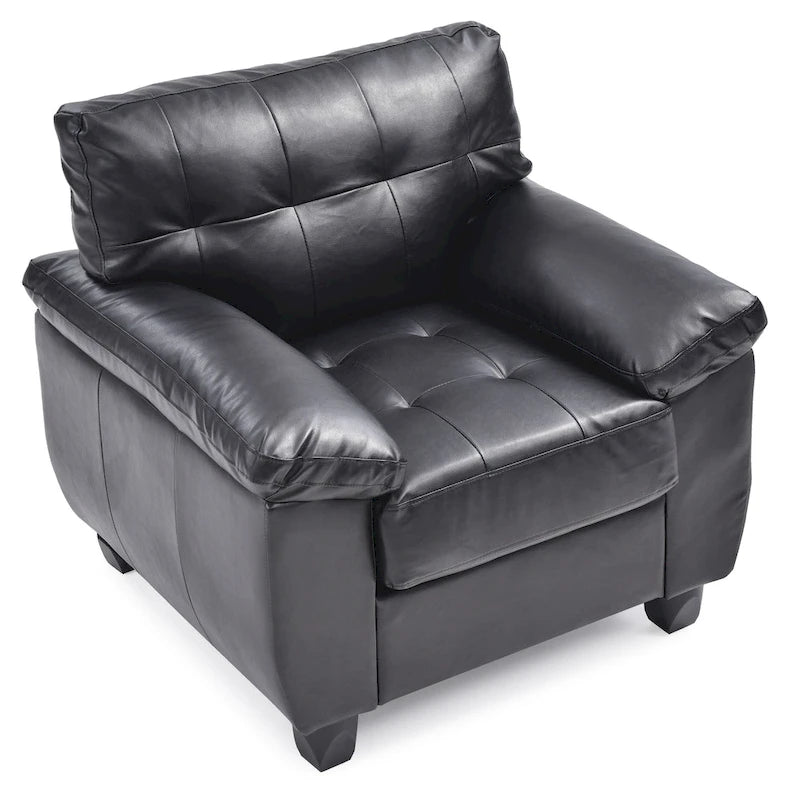 Chaise en similicuir de style contemporain