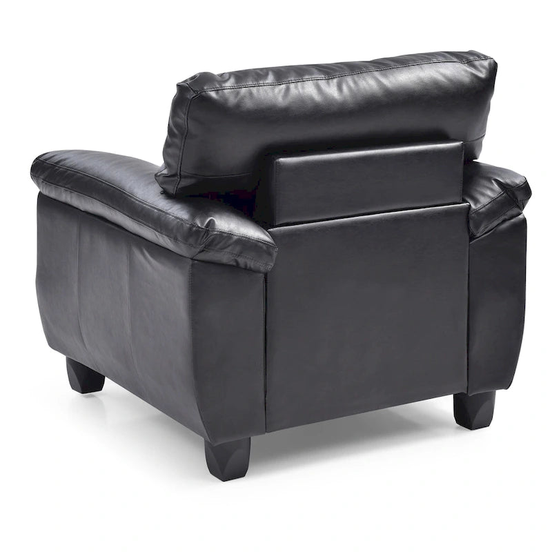 Chaise en similicuir de style contemporain