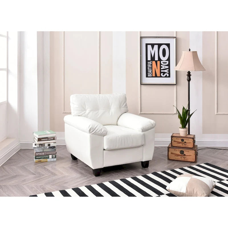 Chaise en similicuir de style contemporain