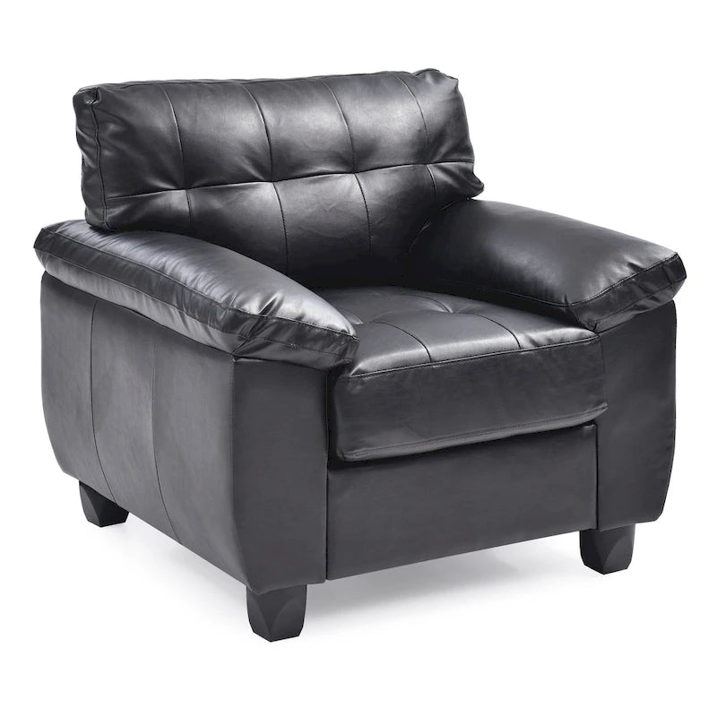 Chaise en similicuir de style contemporain