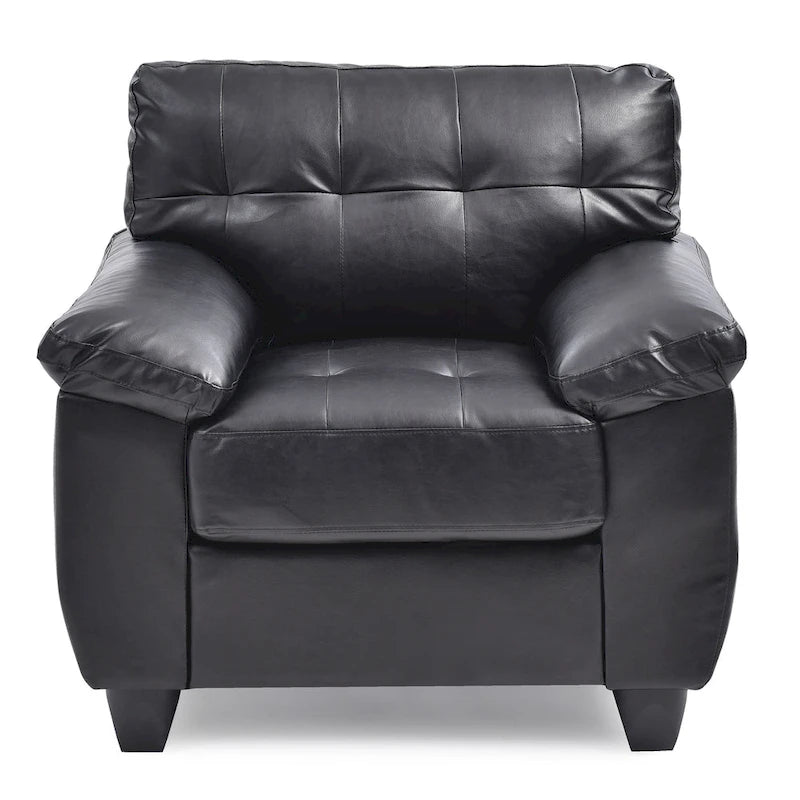 Chaise en similicuir de style contemporain