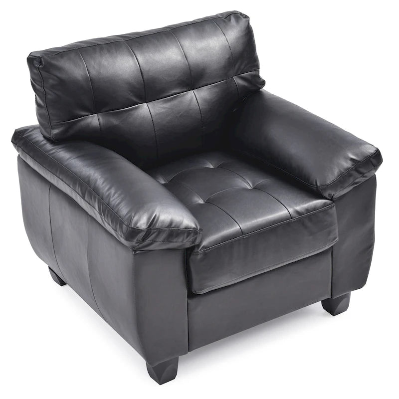 Chaise en similicuir de style contemporain
