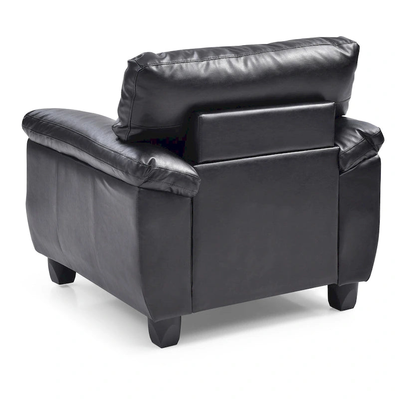 Chaise en similicuir de style contemporain