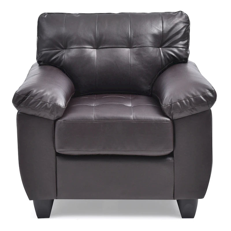 Chaise en similicuir de style contemporain