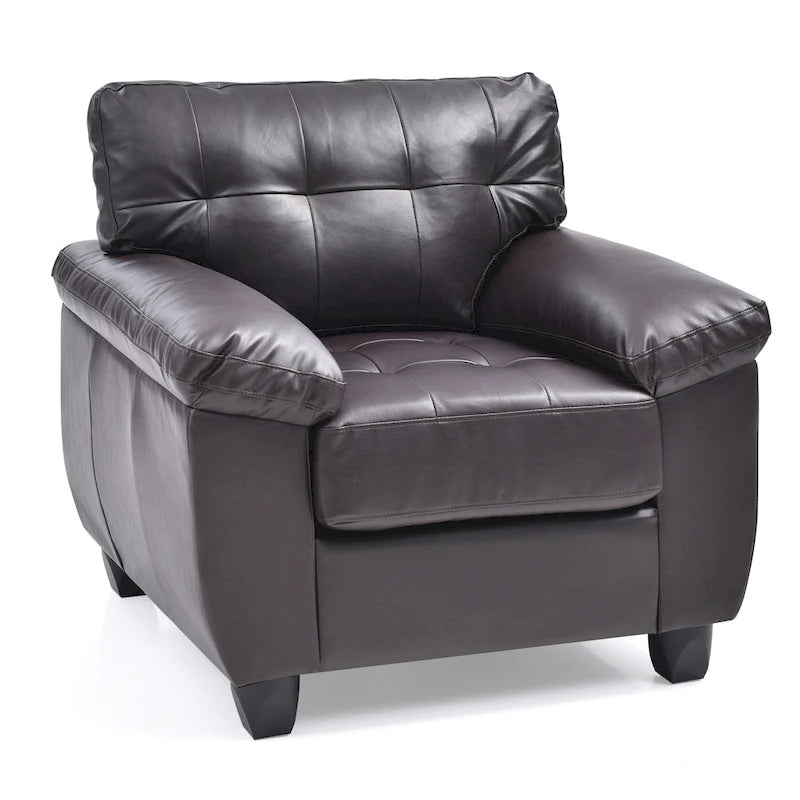 Chaise en similicuir de style contemporain
