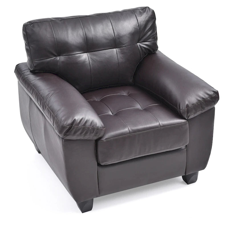 Chaise en similicuir de style contemporain