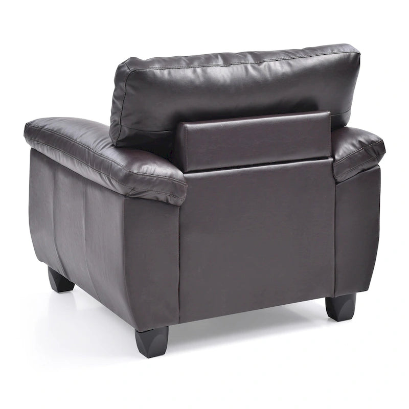 Chaise en similicuir de style contemporain