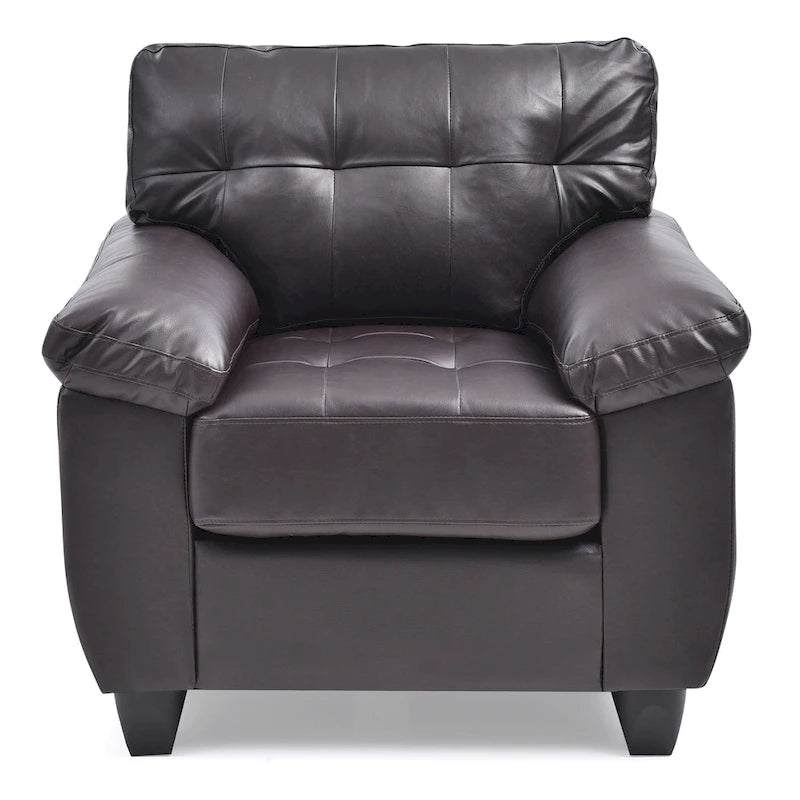 Chaise en similicuir de style contemporain