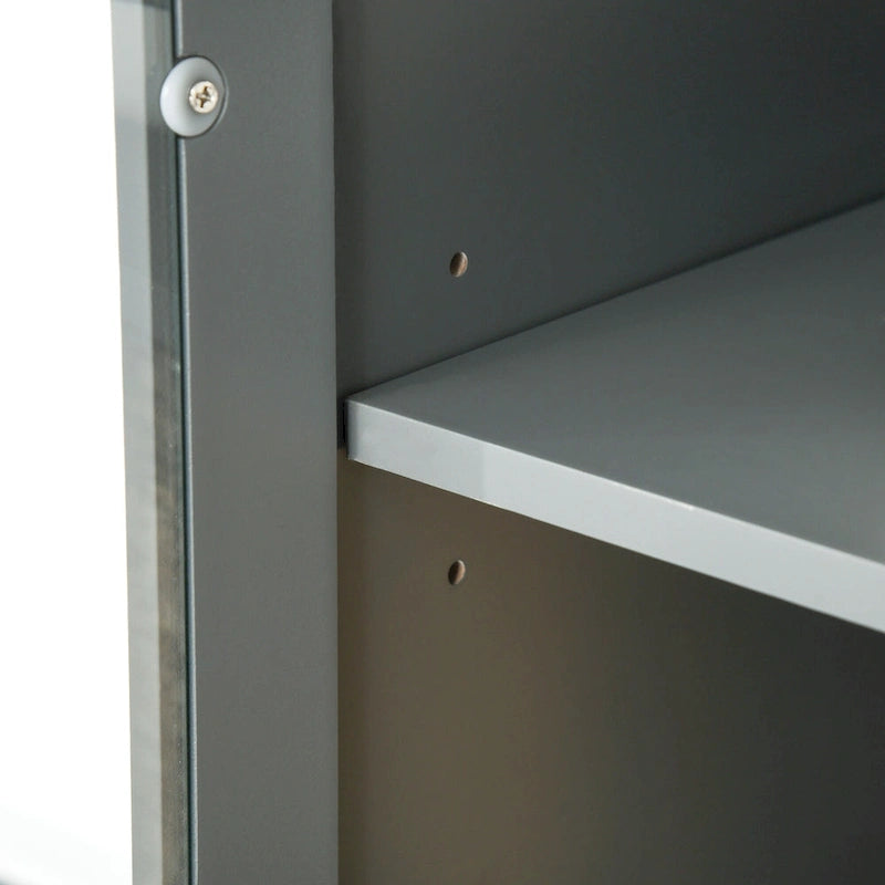 Buffet et vaisselier de cuisine en bois avec porte vitrée Accent