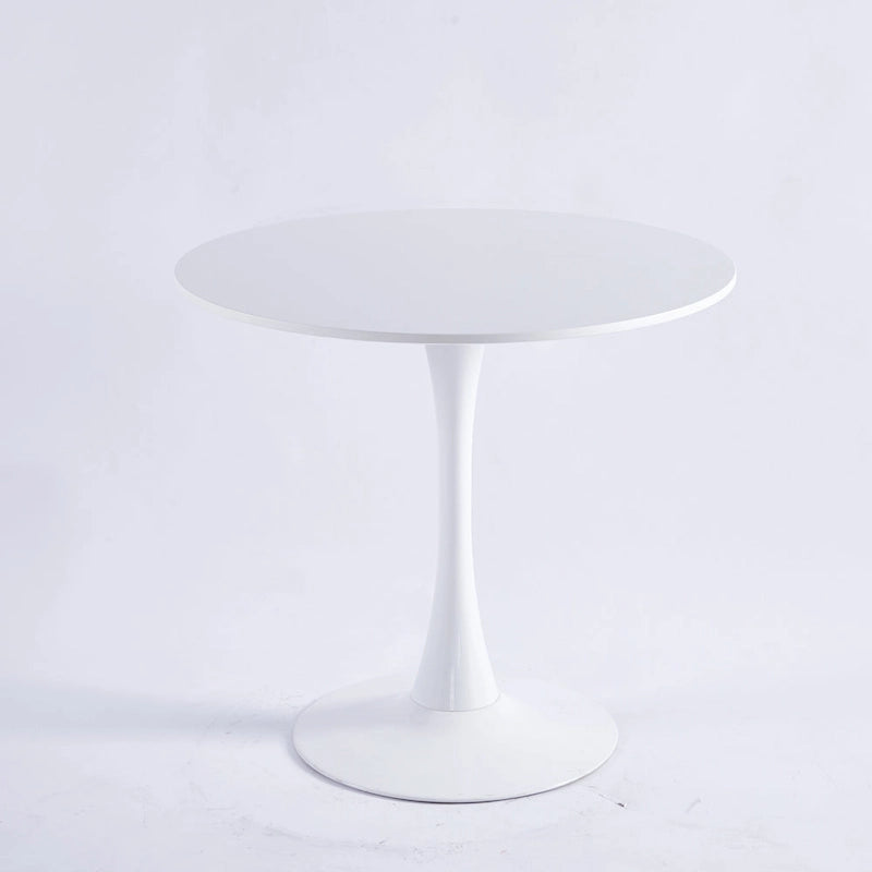 Table à manger de style Mid-century pour 2-4 personnes avec plateau rond en MDF