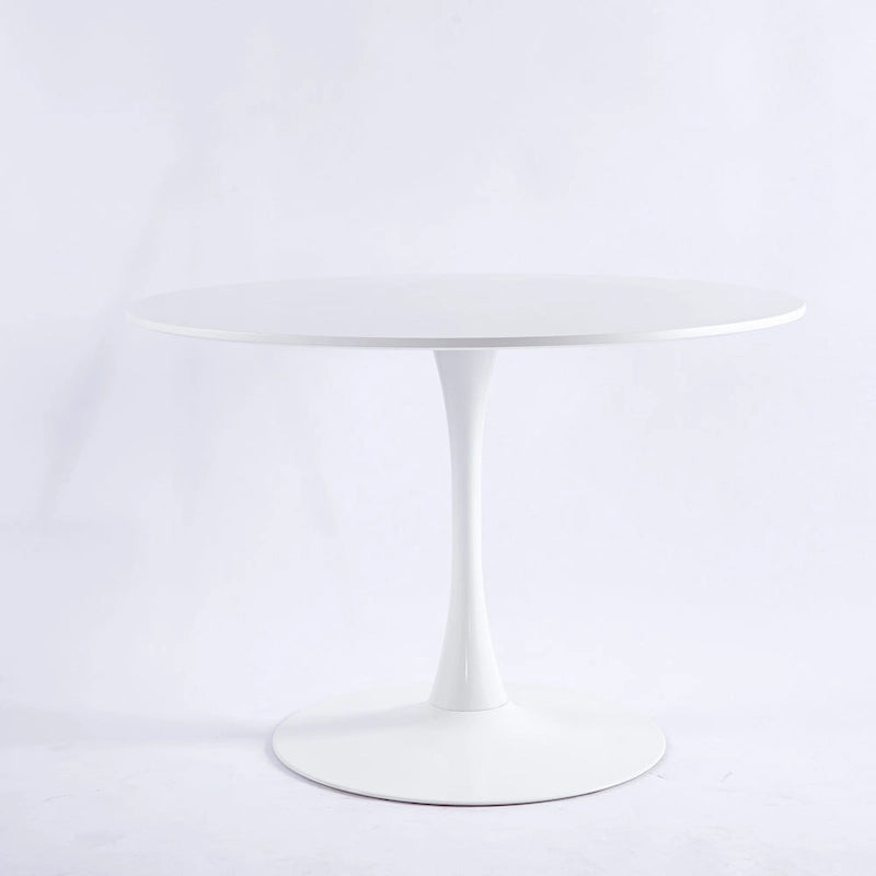 Table à manger de style Mid-century pour 2-4 personnes avec plateau rond en MDF