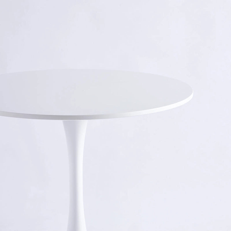 Table à manger de style Mid-century pour 2-4 personnes avec plateau rond en MDF