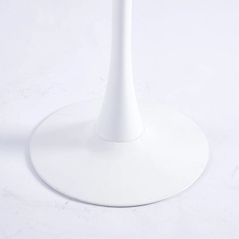 Table à manger de style Mid-century pour 2-4 personnes avec plateau rond en MDF